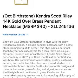 Kendra Scott Gold Hexagon Pendant Necklace